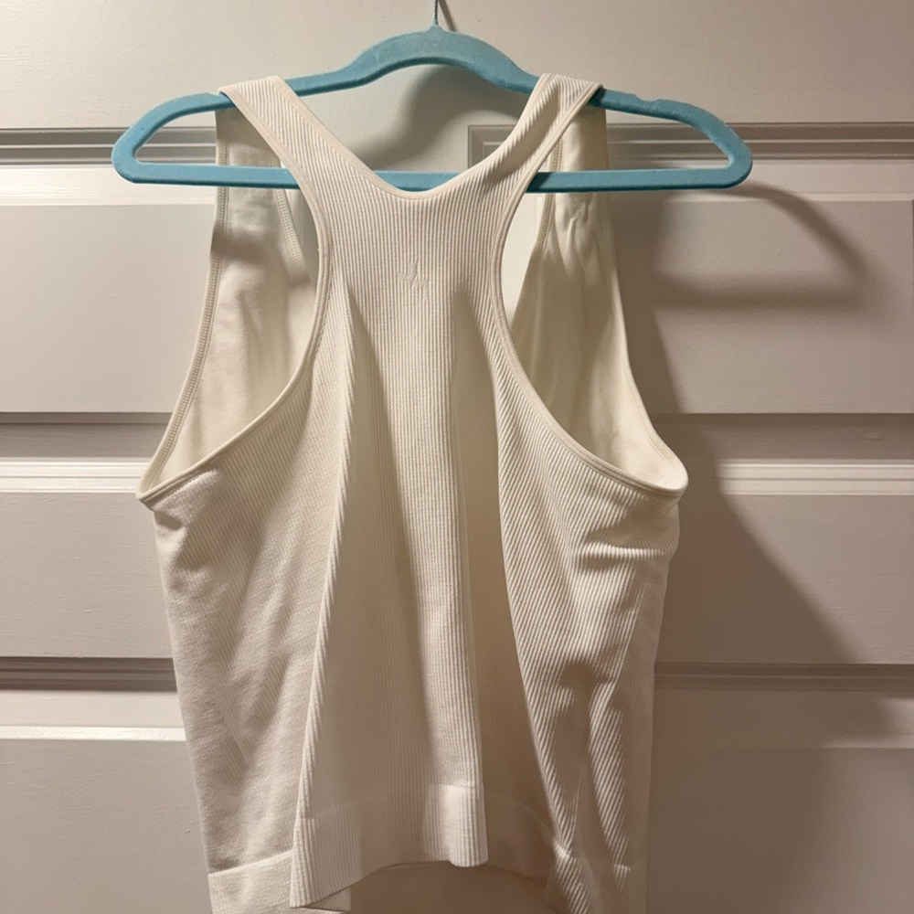 JoyLab White Ribbed Tank Top - Picture 5 of 6